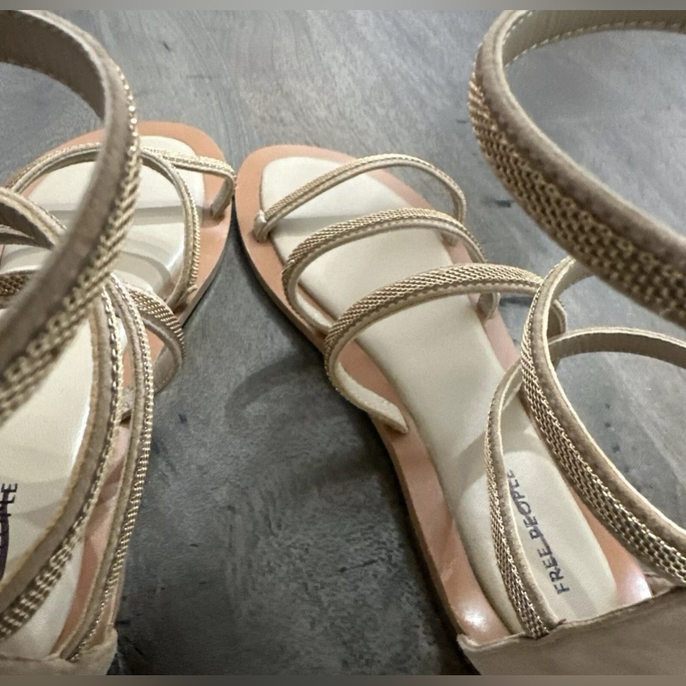 NEW $148 Free People Theia Gladiator Sandals Size 8.5 Suede/Leather - Picture 8 of 9